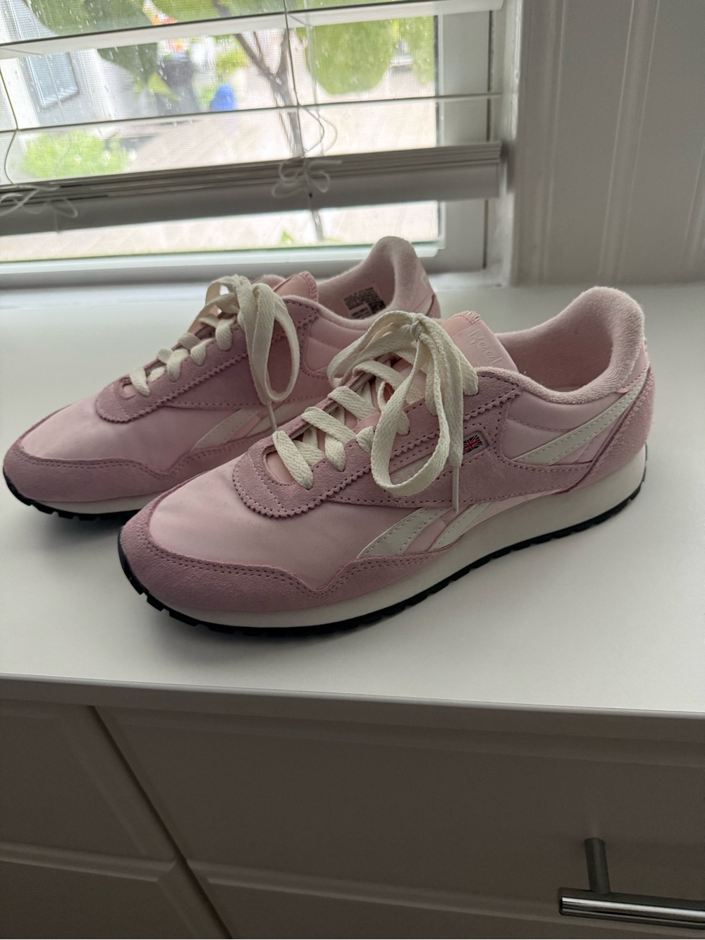 Reebok Light Pink and White retro vibe Sneakers